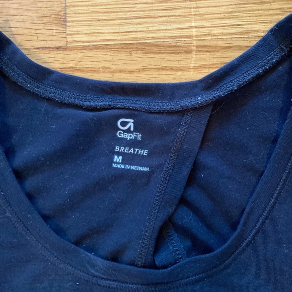 Gap fit black tie back tank size medium womens - Picture 4 of 5
